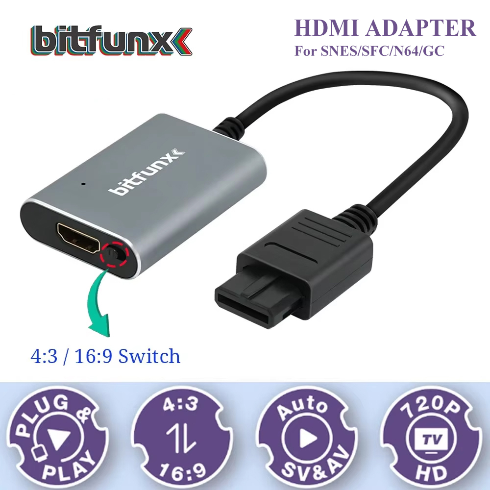 Retro Gaming Accessories - محول فيديو Bitfunx 720P Svideo /