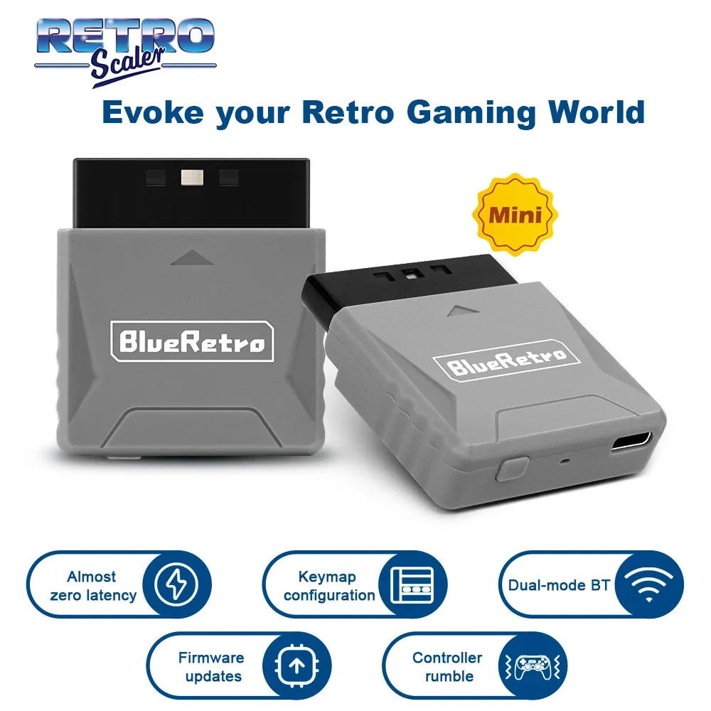 Retro Gaming Usb Stick - محول استقبال Blueretro Mini RetroScaler لجهاز