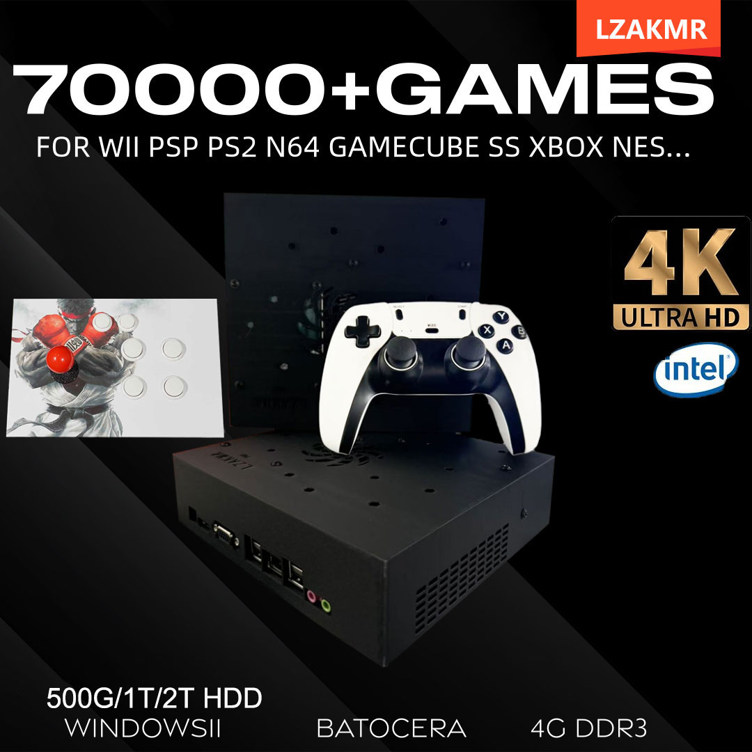 Retro Gaming Ps3 - وحدة تحكم ألعاب ريترو 70000+ ألعاب