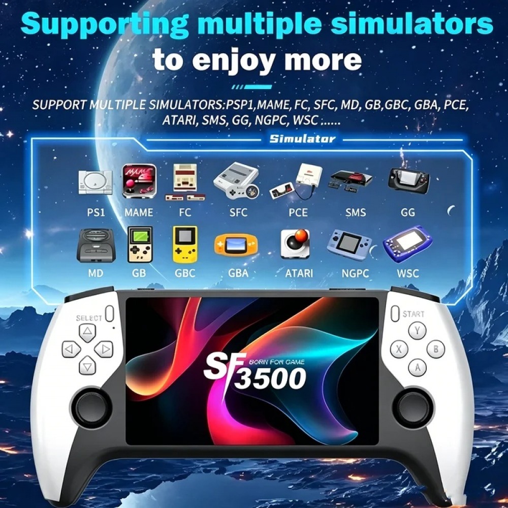 Retro Gaming Events - جهاز ألعاب محمول SF3500 بشاشة 5