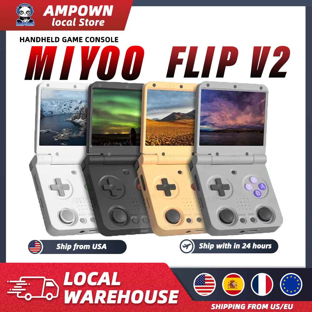 جهاز ألعاب محمول MIYOO Flip V2 - مراجعة Retro Gaming On Linux وسعره