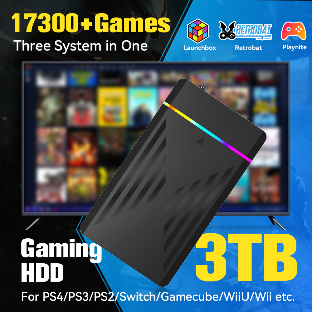 3 تيرابايت محمول للألعاب HDD L - مراجعة Retro Gaming Ps3 وسعره